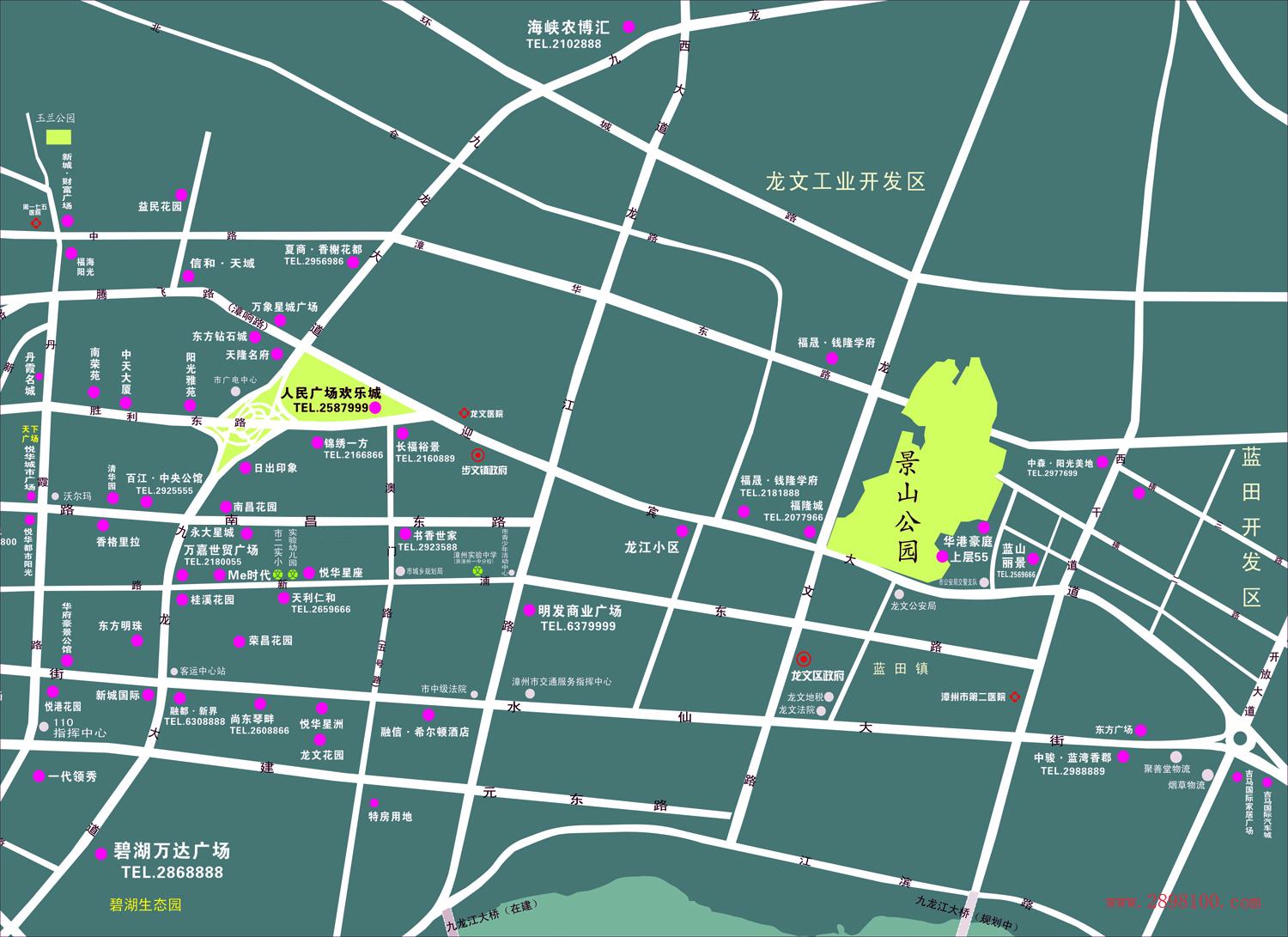 漳州市区东部楼盘地图图片